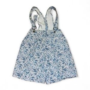 FINE JEANSWEAR Vintage Floral Denim Jean Overall Shorts - M